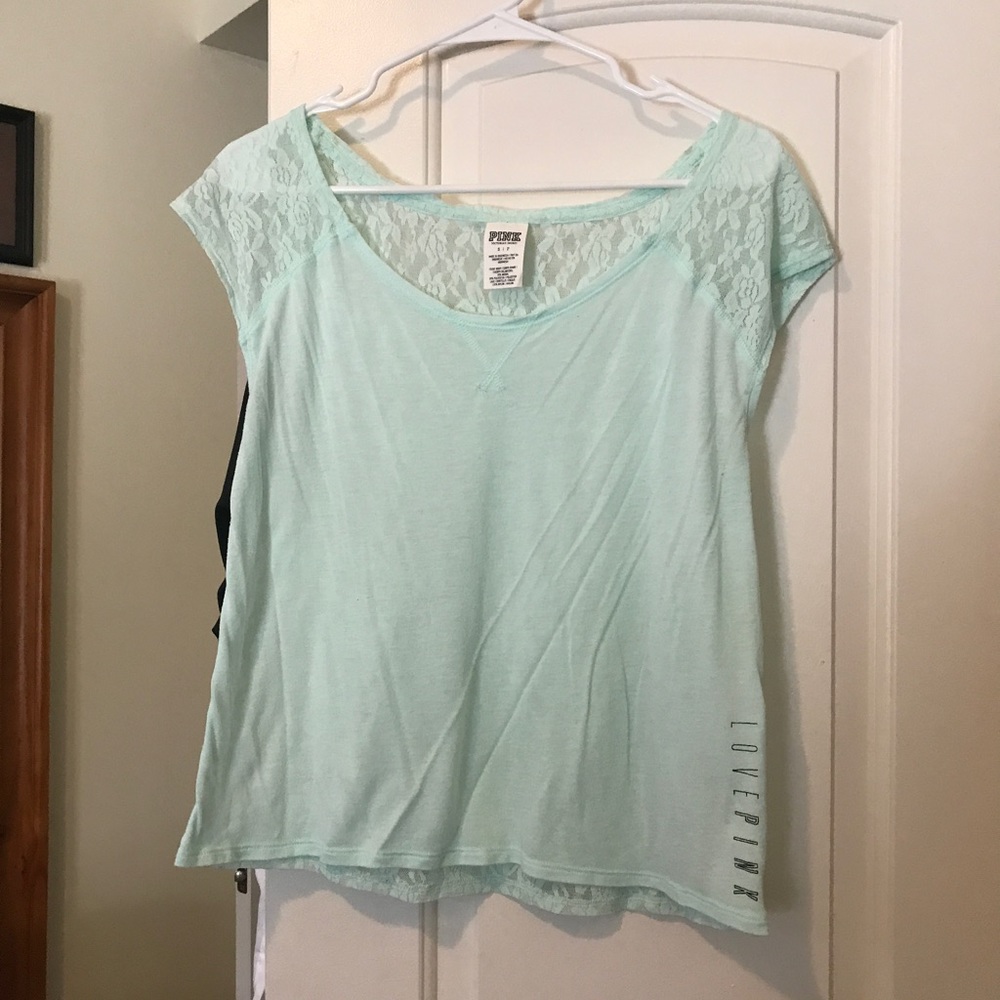 Lace Back PINK Shirt **AVAILABLE UNTIL 10/1**